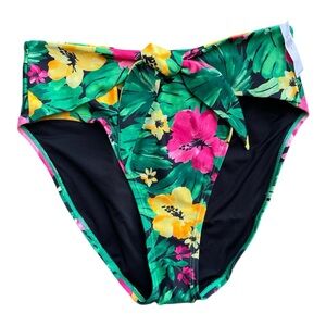 Old Navy Floral Bikini Bottom - Green, Pink, Yellow